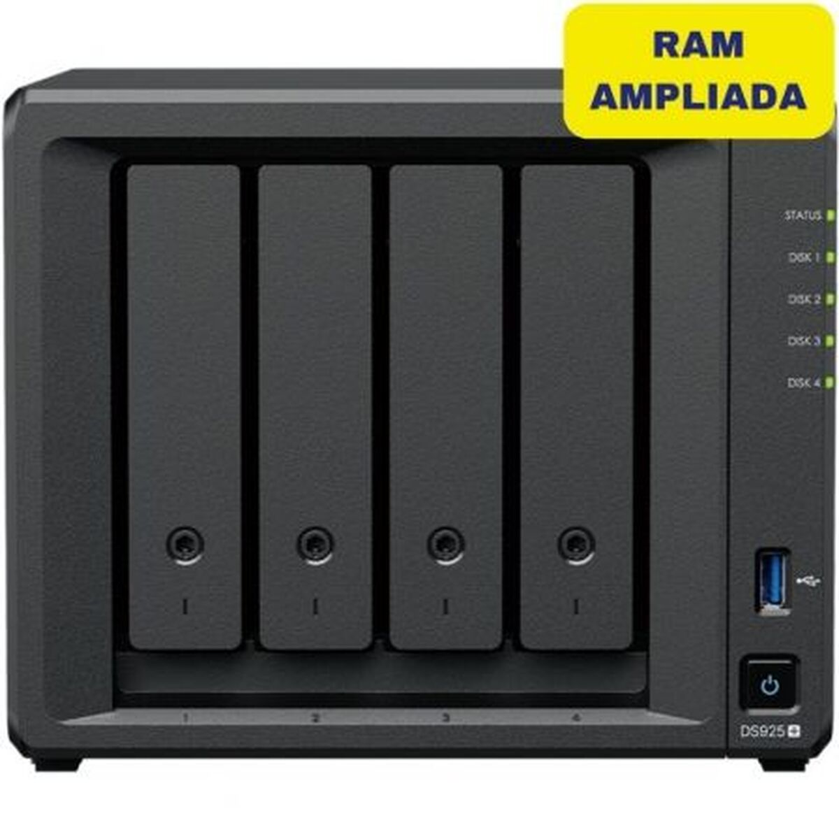 Armazenamanto em Rede NAS Synology DS925+/16G Quad Core Preto