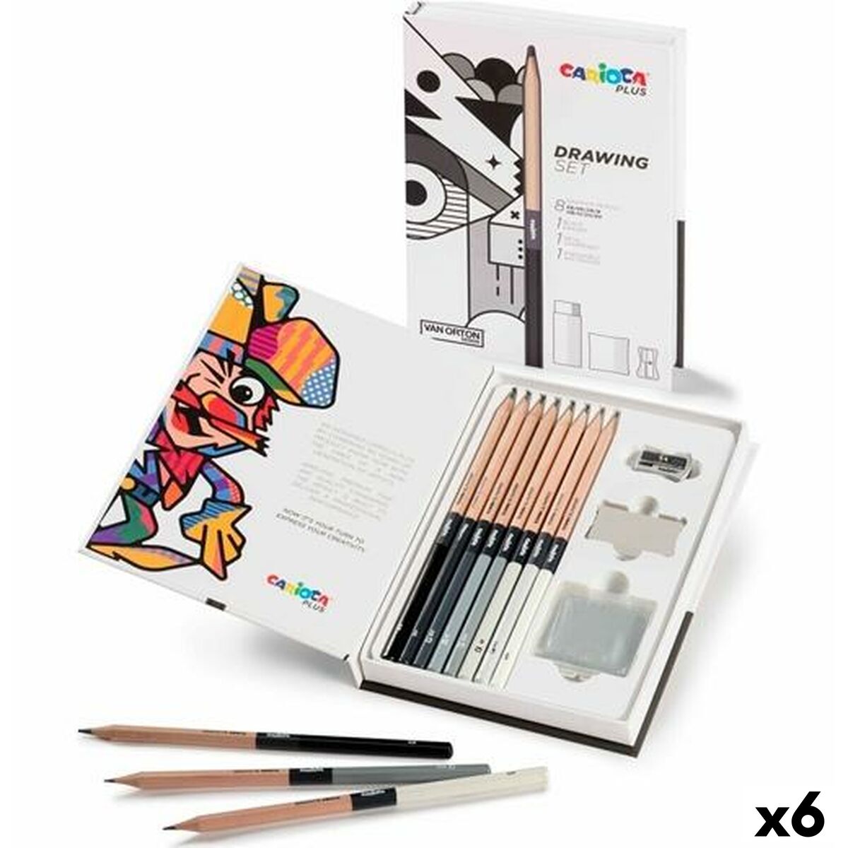 Conjunto de Desenho Carioca PLUS DRAWING (6 Unidades)