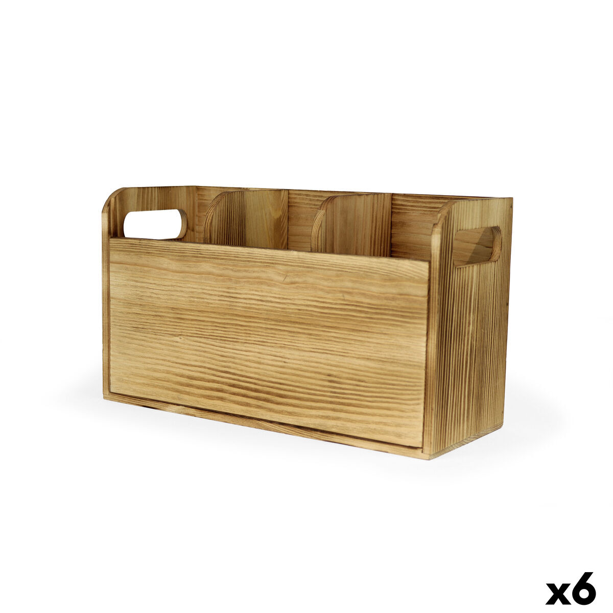 Recipiente para Utensílios de Cozinha My Bar Madeira 30 x 11,2 x 17 cm (6 Unidades)