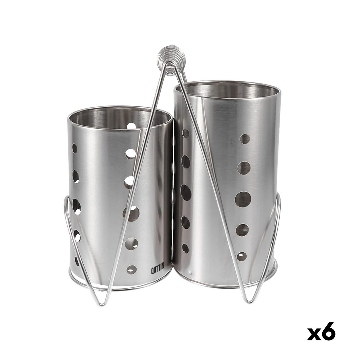 Cesto para talheres Quttin Aço 20 x 11 x 23 cm (6 Unidades)