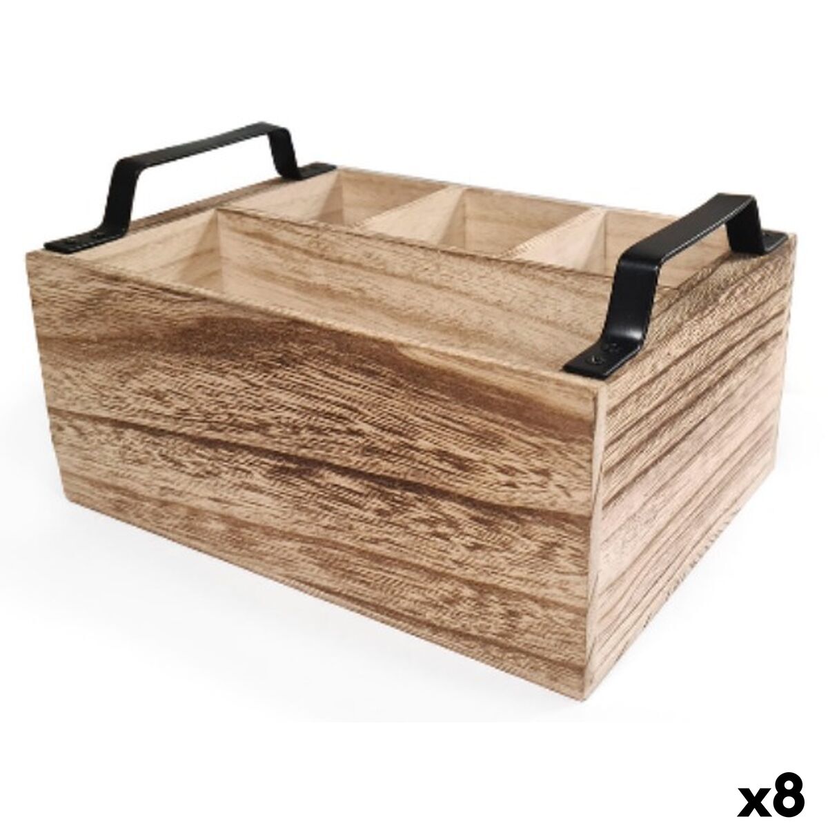 Organizador Multiusos My Bar Madeira 12,5 cm 23 x 16,8 x 10 cm (8 Unidades)