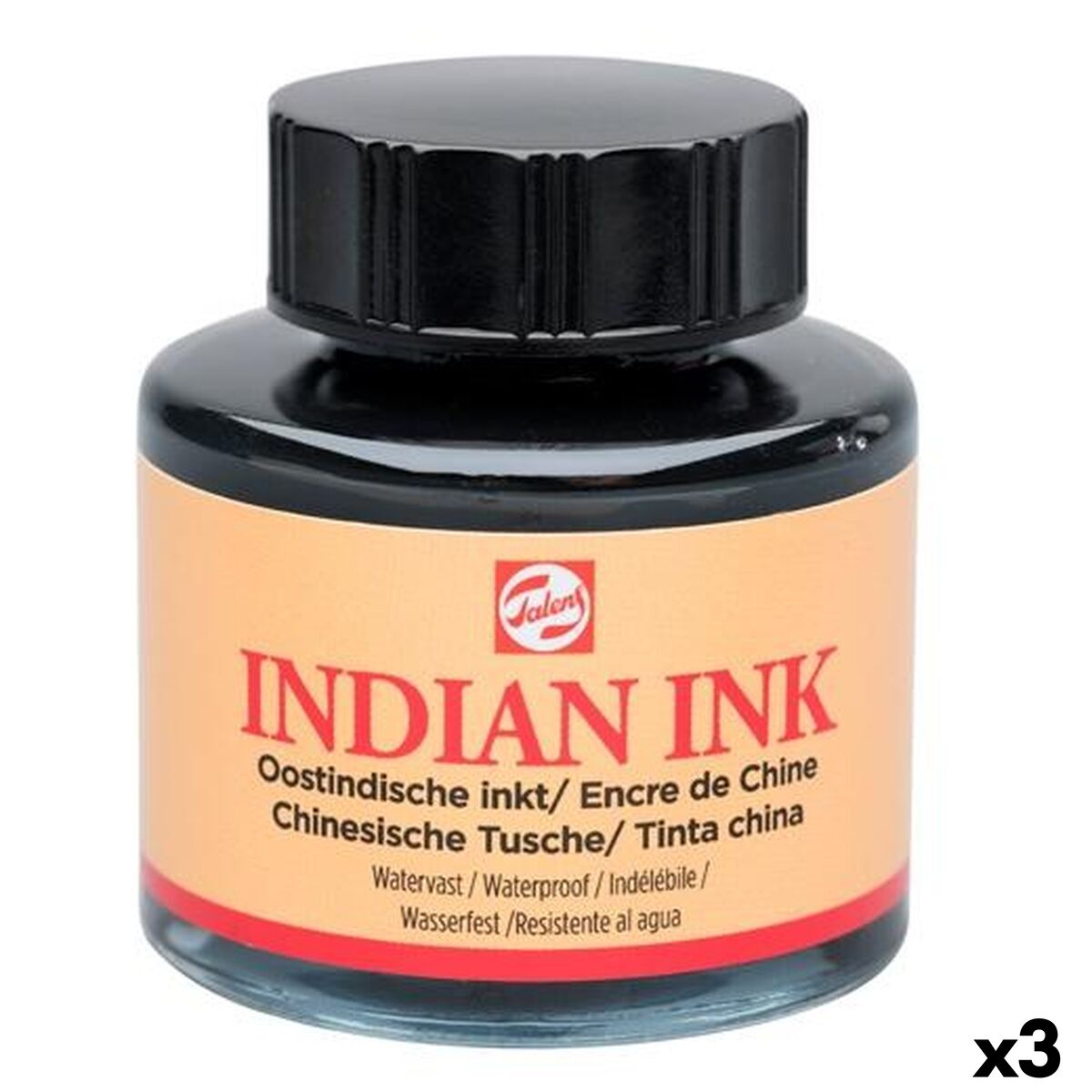 Tinta Talens Indian Ink Preto 30 ml (3 Unidades)