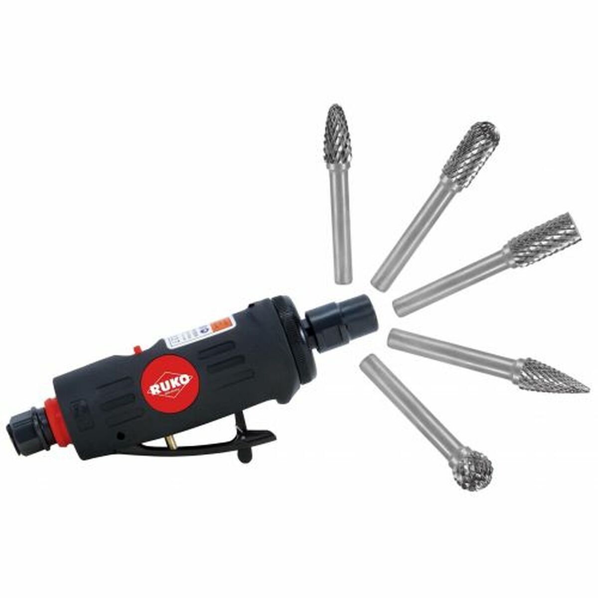 Amoladora reta pneumática RUKO Mini 10 Peças