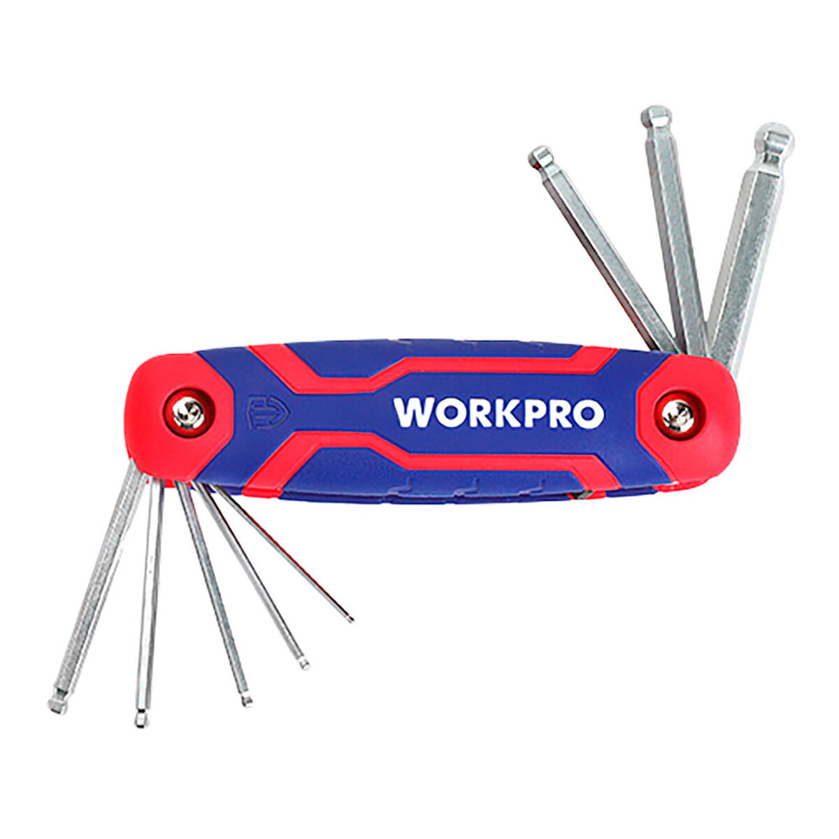 Jogo de Chaves Sextavadas Workpro 1,5, 2, 2,5, 3, 4, 5, 6, 8, 10 mm Bol 8 Peças