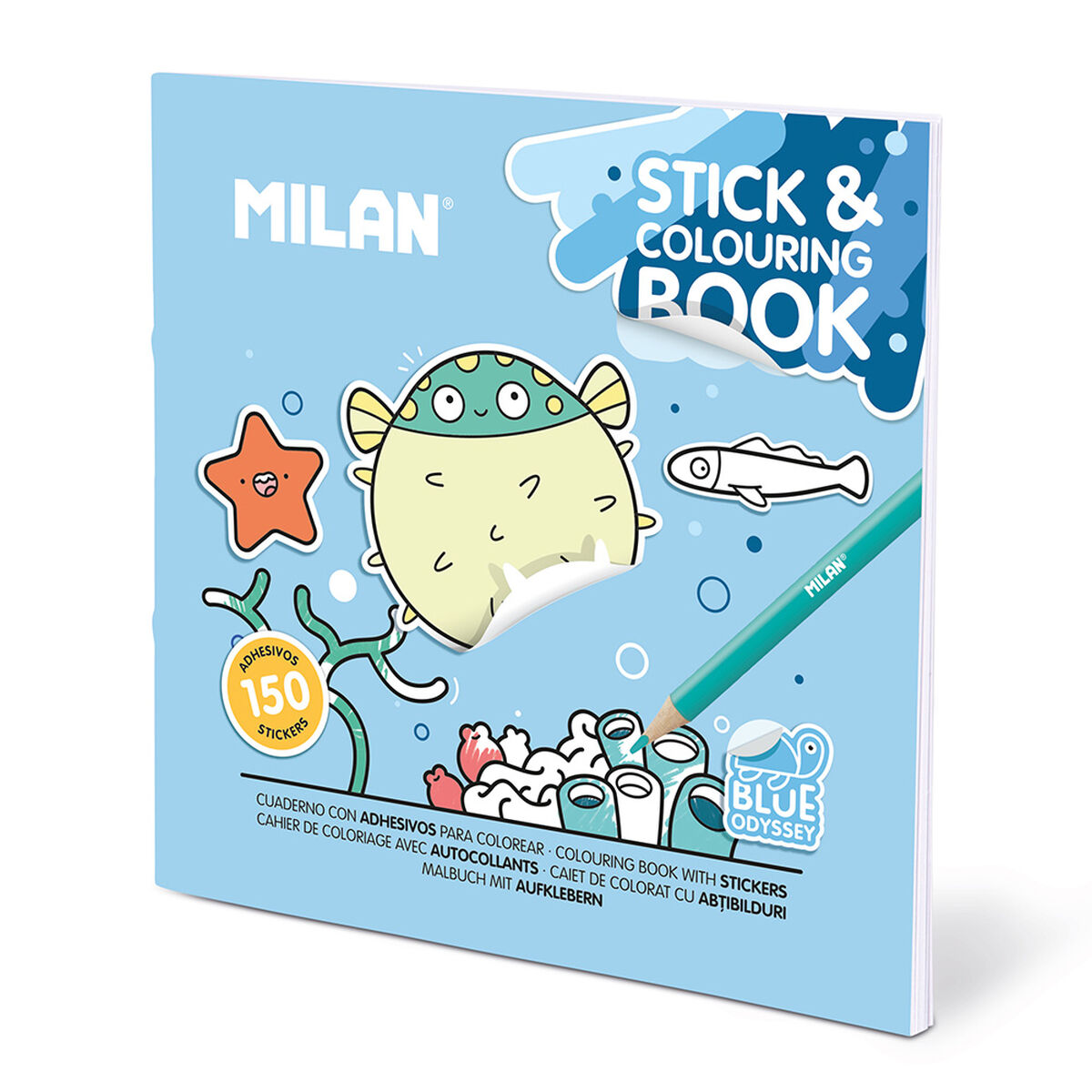 Bloco com Desenhos para Colorir Milan Blue odissey