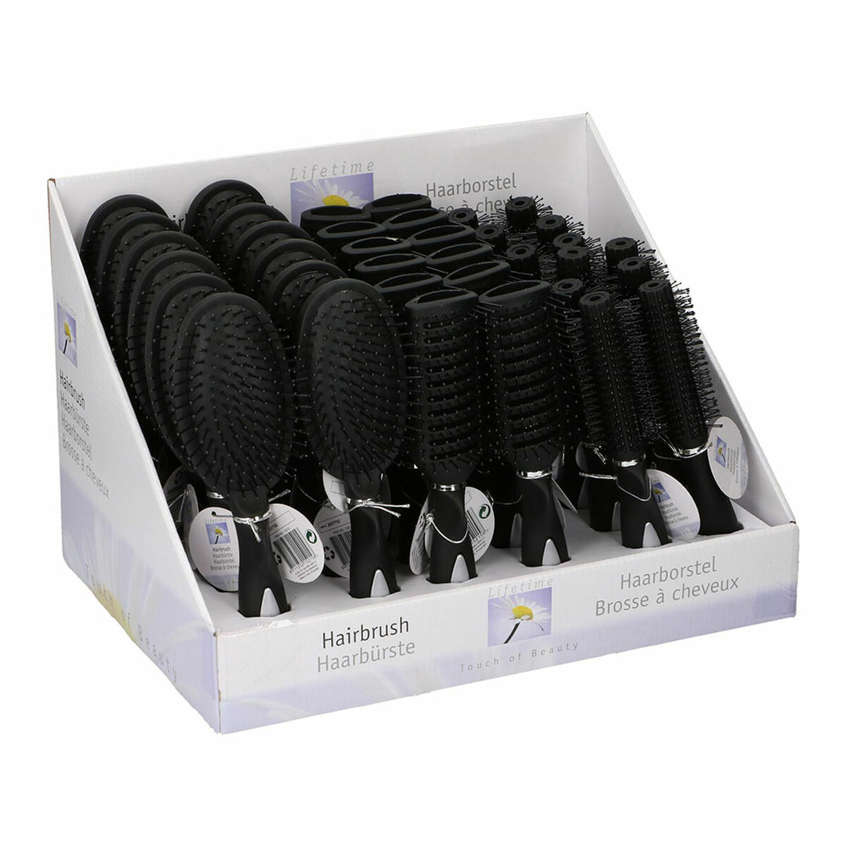 Escova Desembaraçante Lifetime Touch of beauty Preto