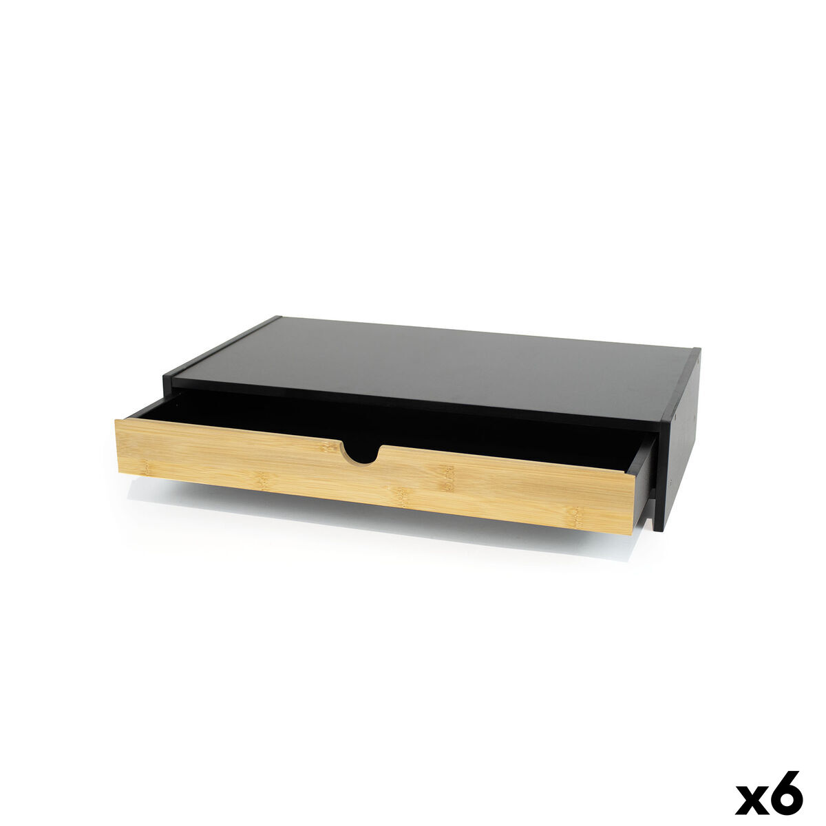 Suporte de Mesa para Ecrã Confortime 47 x 26 x 10 cm Castanho Preto (6 Unidades)