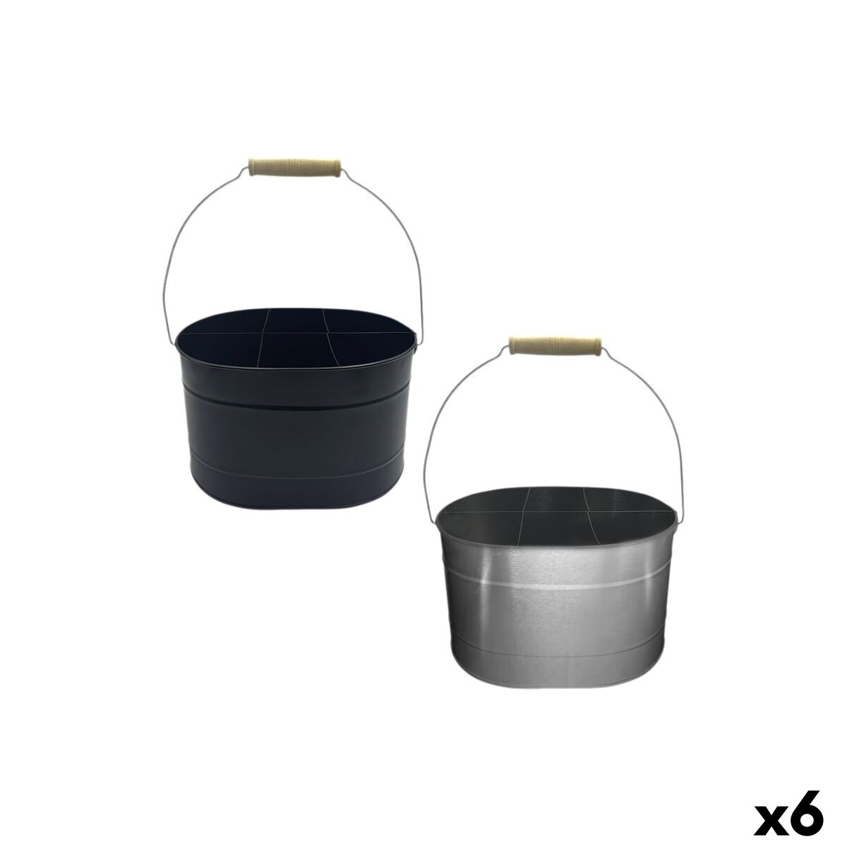 Cesta Multiusos My Bar Metal 24,5 x 18 x 15 cm (6 Unidades)