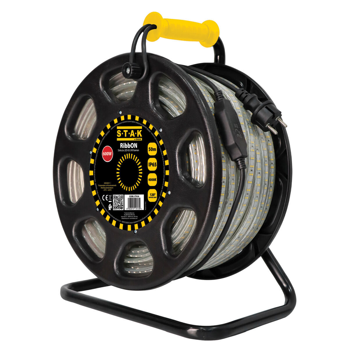 Tiras LED Stak 4000 K Preto Transparente Luz branca