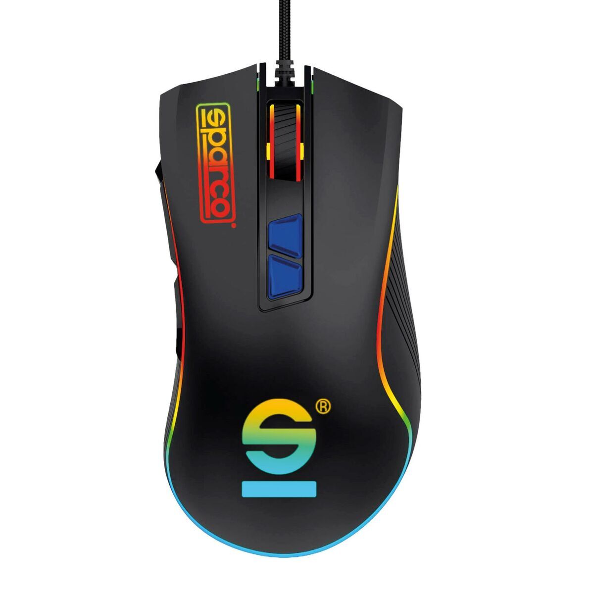 Rato Sparco SPMOUSEPRO Preto 1,5 m