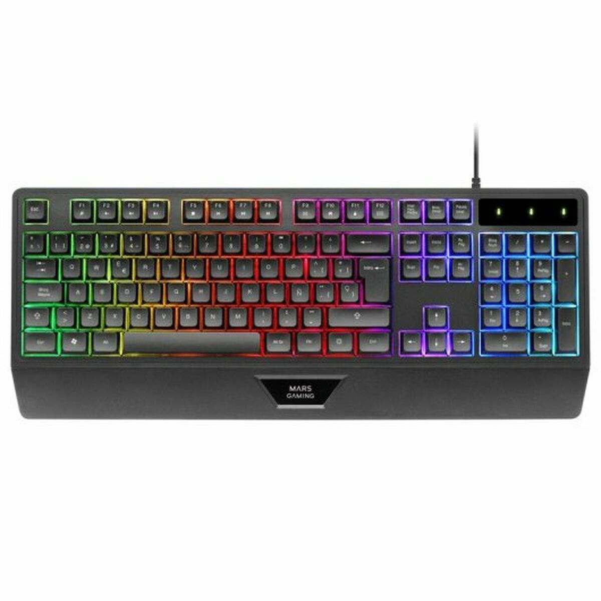 Rato Gaming Mars Gaming MK124ES Preto Qwerty espanhol