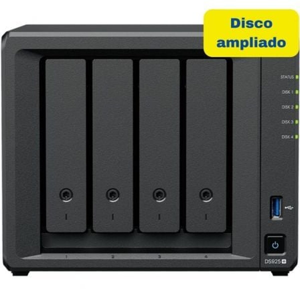 Armazenamanto em Rede NAS Synology DS925+ 16TB Preto Intel Celeron