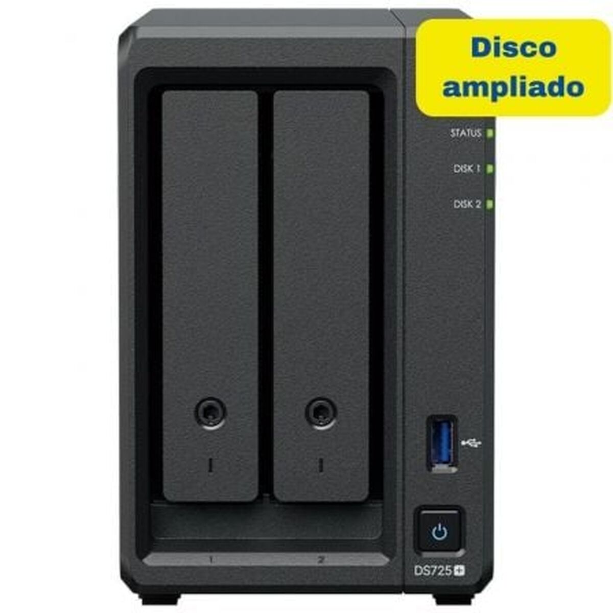 Armazenamanto em Rede NAS Synology DS725+ 8TB Preto Intel Celeron