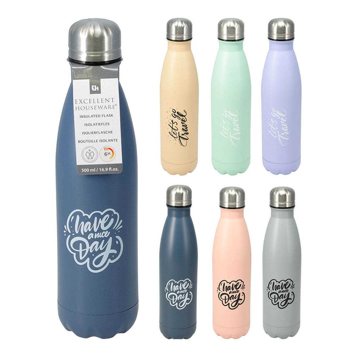 Garrafa Térmica em Aço Inoxidável Excellent Houseware 500 ml