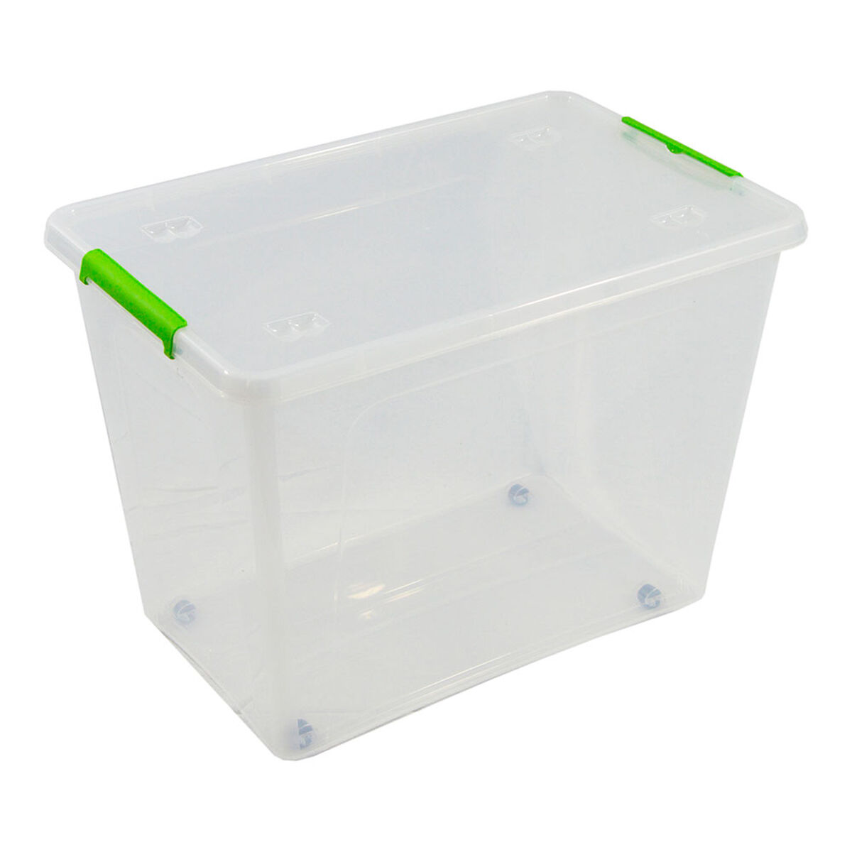 Caixa de Armazenamento com Rodas ArtPlast Transparente 60 L Polipropileno
