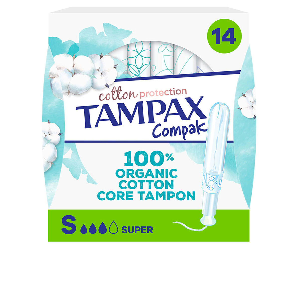 Gel de duche Tampax TAMPAX ALGODÓN (14 Unidades)