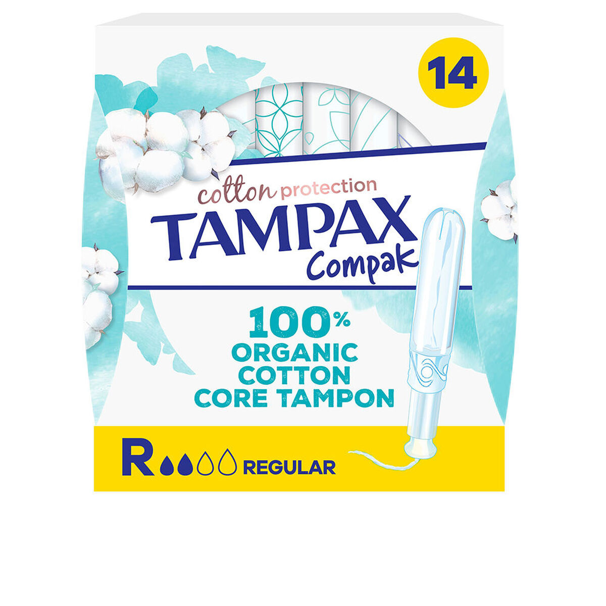 Gel de duche Tampax TAMPAX ALGODÓN (14 Unidades)