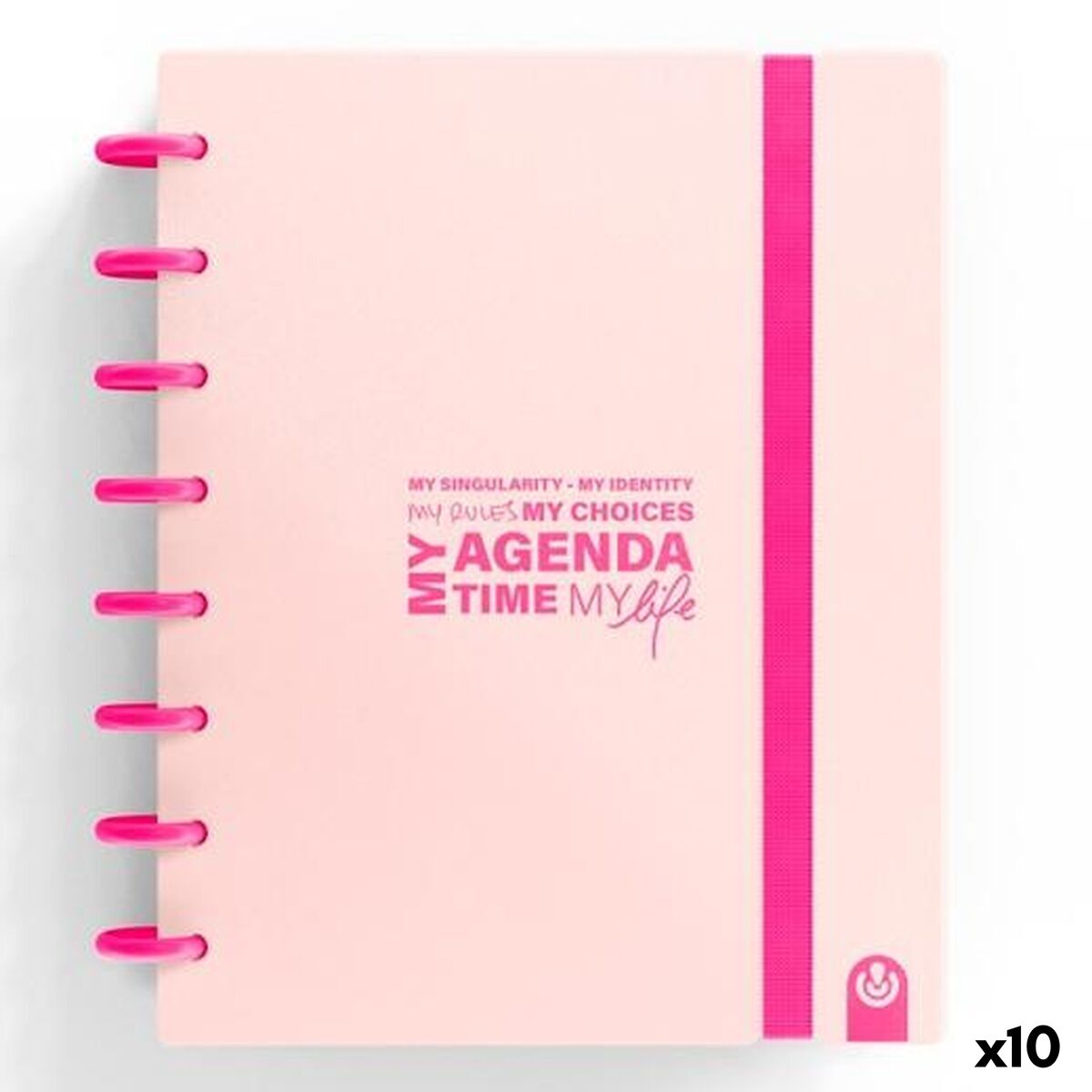 Agenda Carchivo My Agenda Time My Lfe Cor de Rosa A5 (10 Unidades)