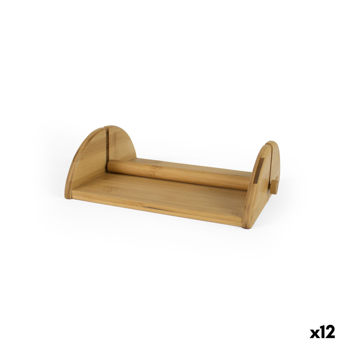 Porta-guardanapos Quttin Castanho Bambu 22,5 x 17,5 x 7 cm (12 Unidades)