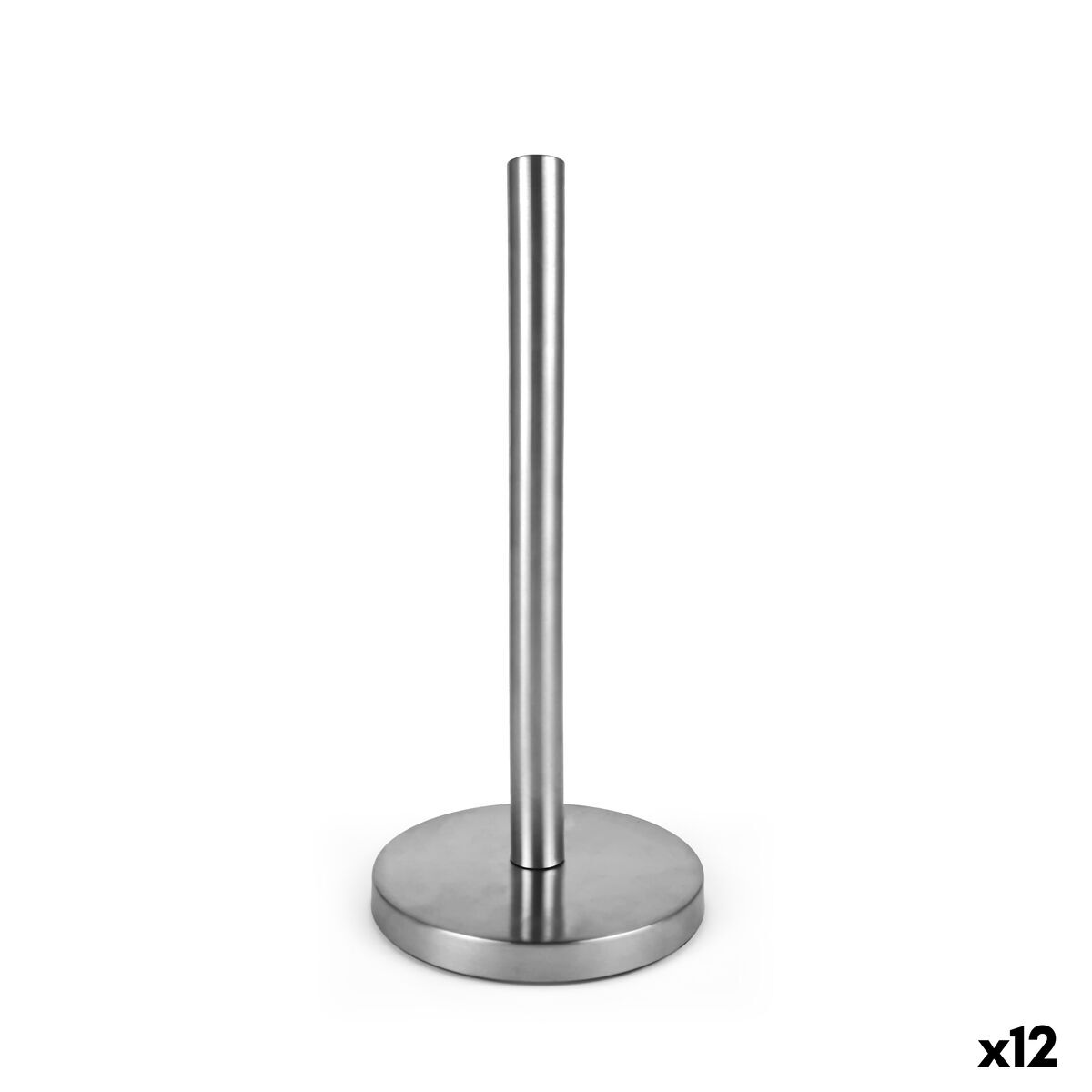 Porta-Rolos de Cozinha Quttin Prateado Aço 15 x 32 cm (12 Unidades)