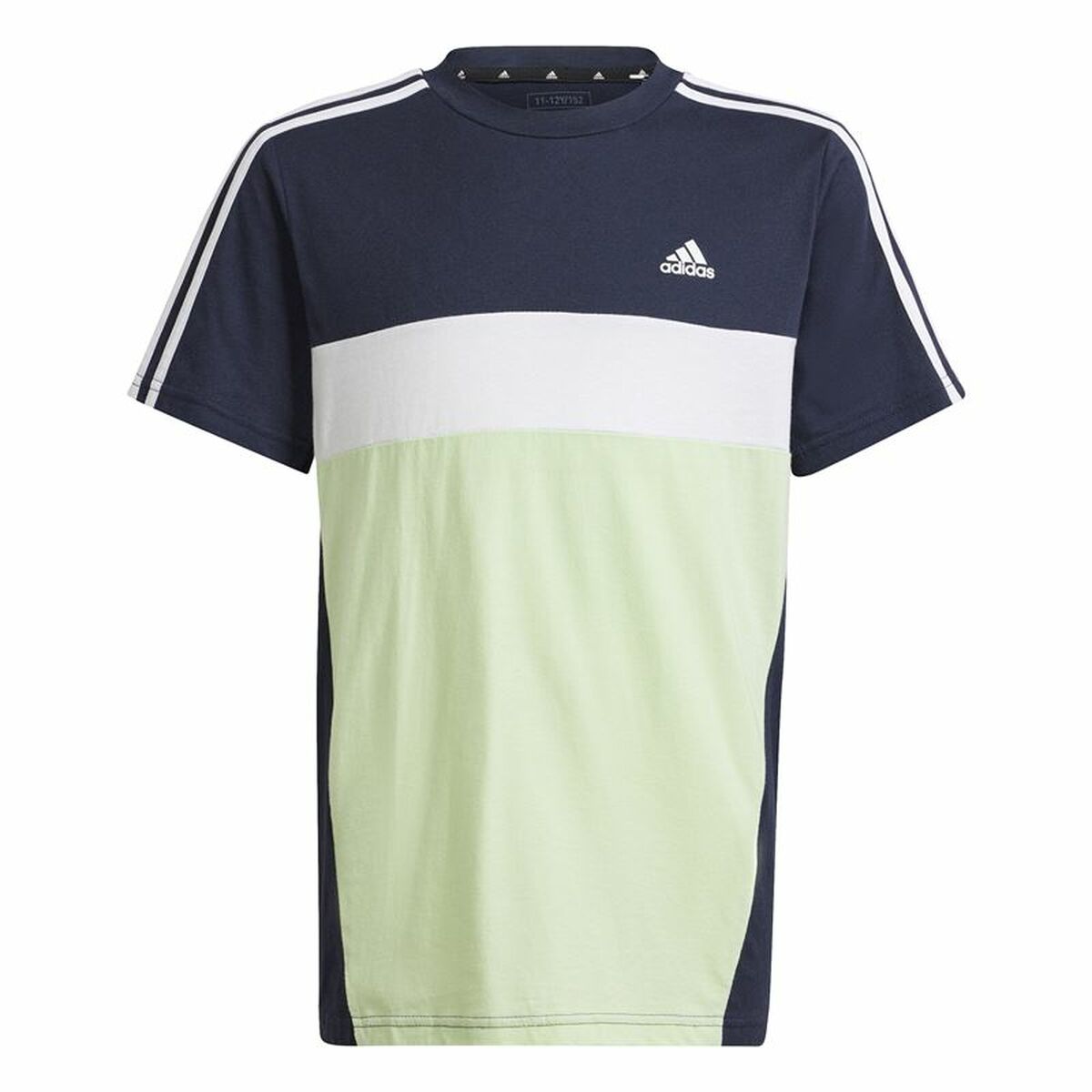 Camisola de Manga Curta Infantil Adidas 3 Bnadas 9-10 Anos Azul