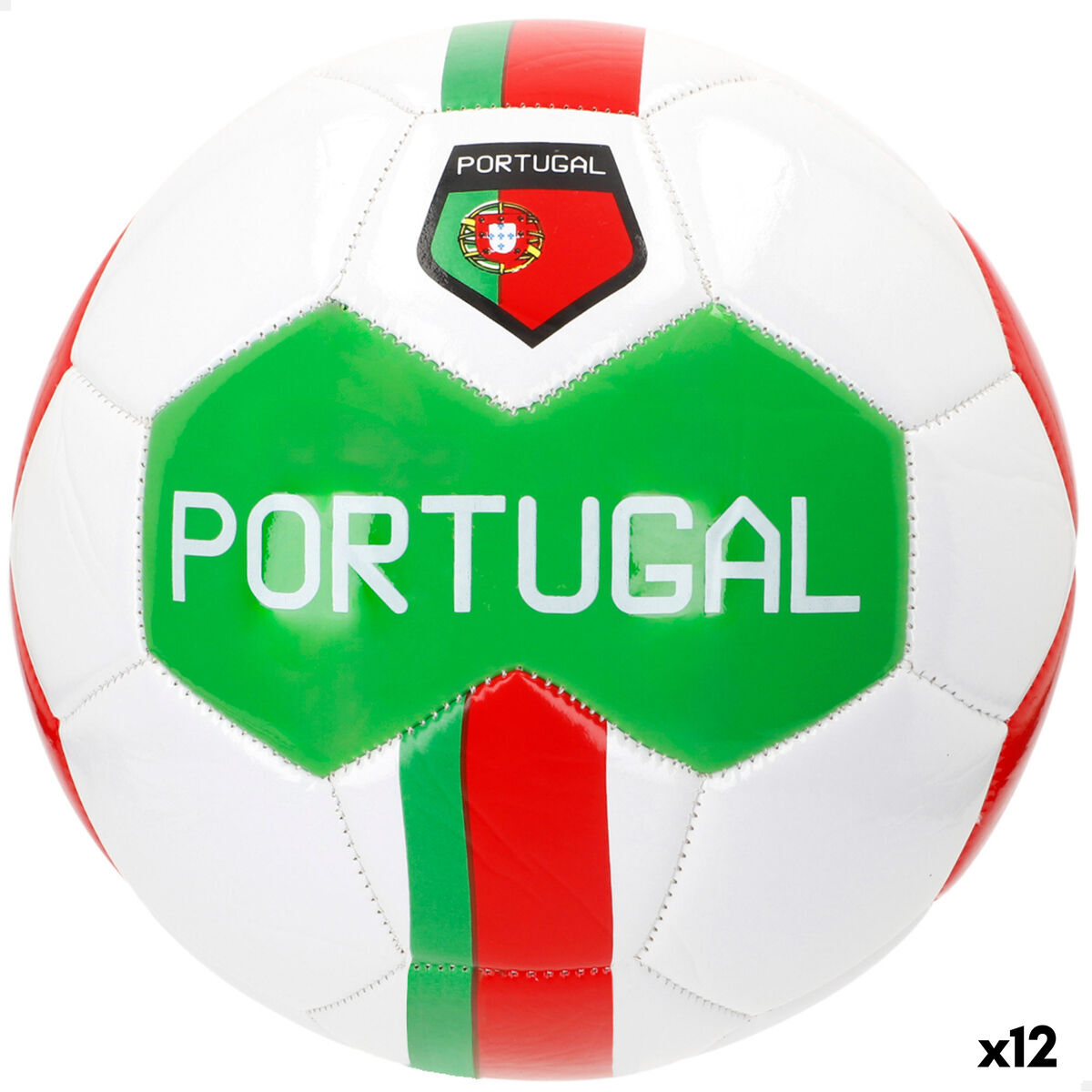 Bola de Futebol Aktive Portugal Tamanho 5 22 x 22 x 22 cm 12 Unidades