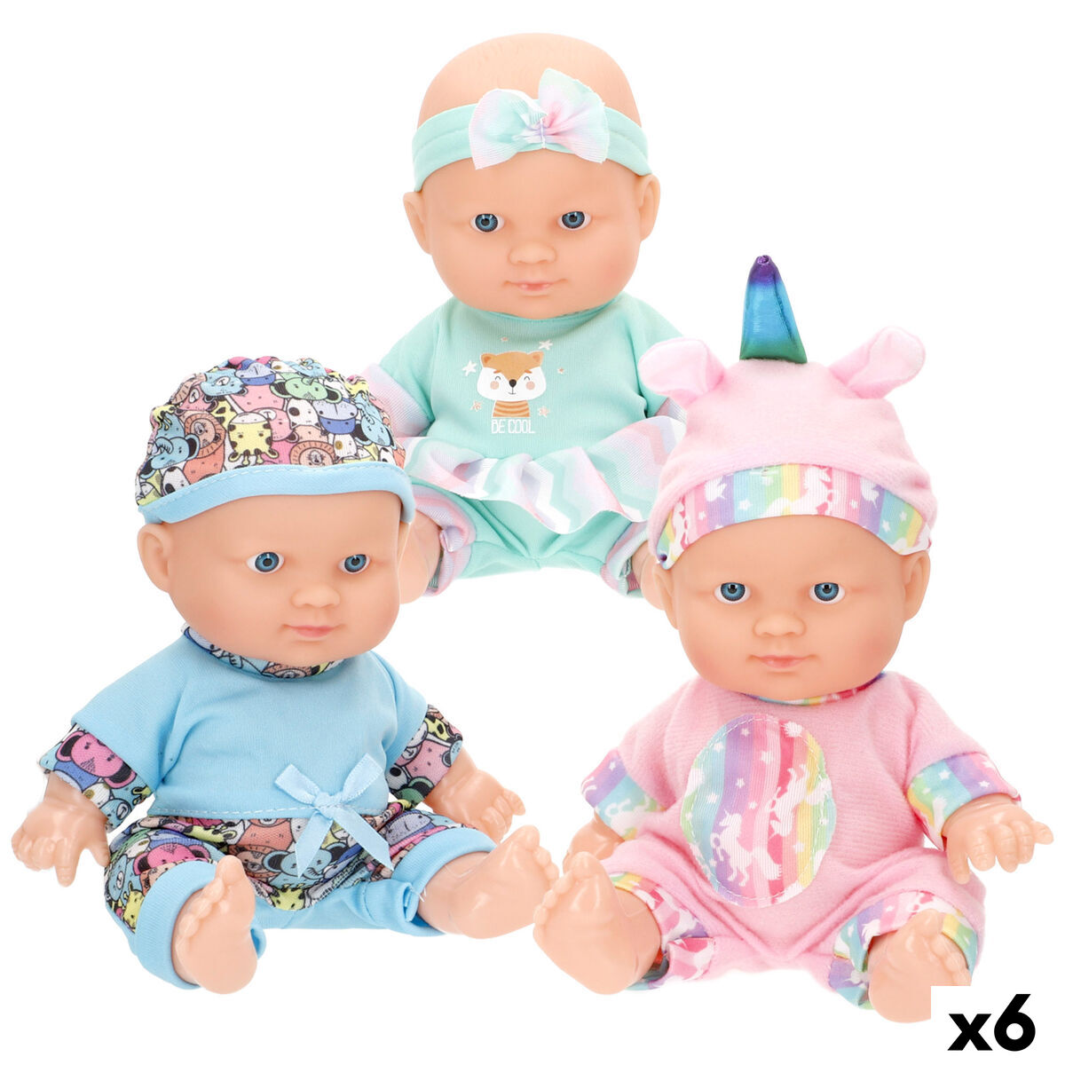 Boneco Bebé Colorbaby 14 x 20 x 7 cm 6 Unidades