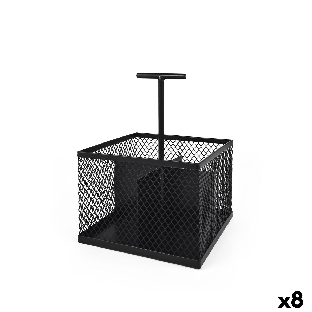 Organizador Multiusos My Bar Preto Metal 16 x 16 x 21,5 cm (8 Unidades)