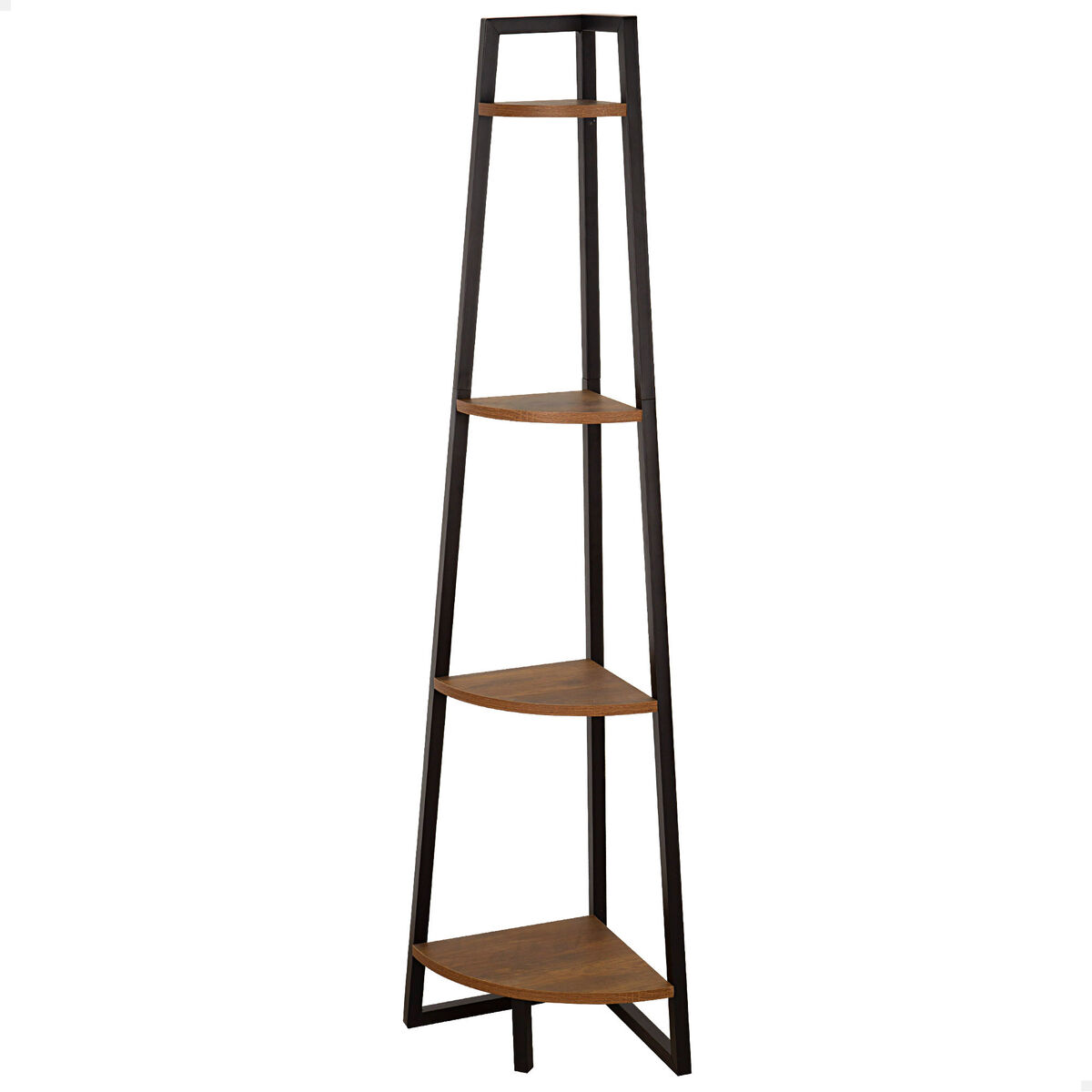 Estantes Max Home Preto Ferro Madeira MDF 4 Prateleiras 30 x 135 x 30 cm