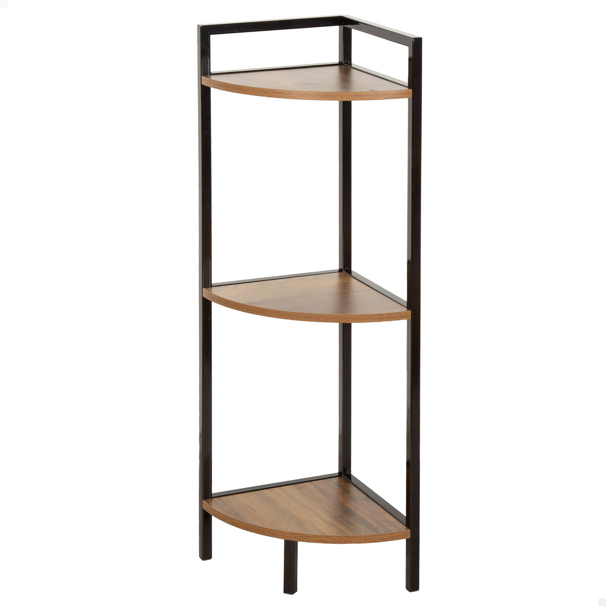Estantes Max Home Preto Ferro Madeira MDF 24 x 80 x 24 cm