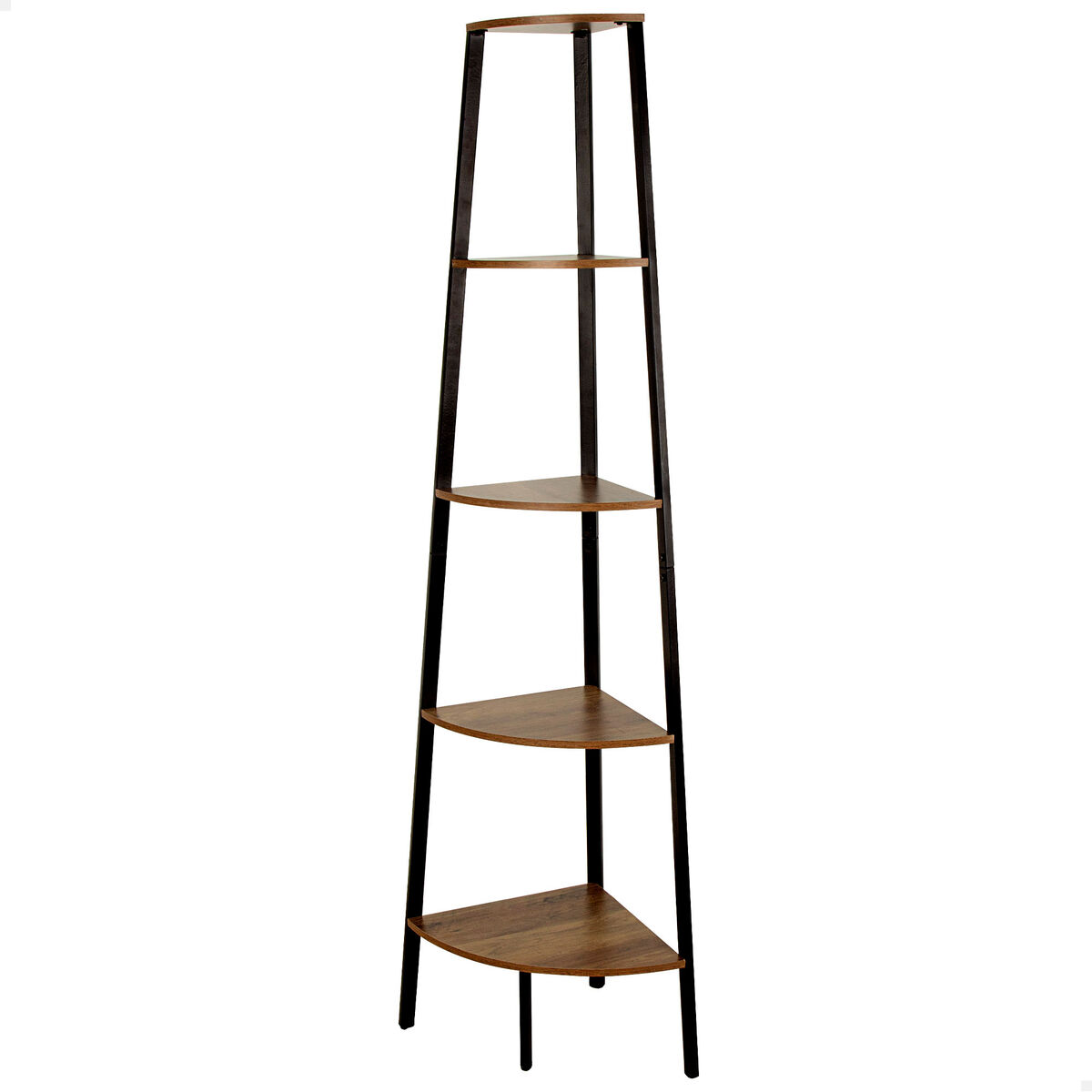 Estantes Max Home Preto Ferro Madeira MDF 5 Prateleiras 35 x 160 x 35 cm