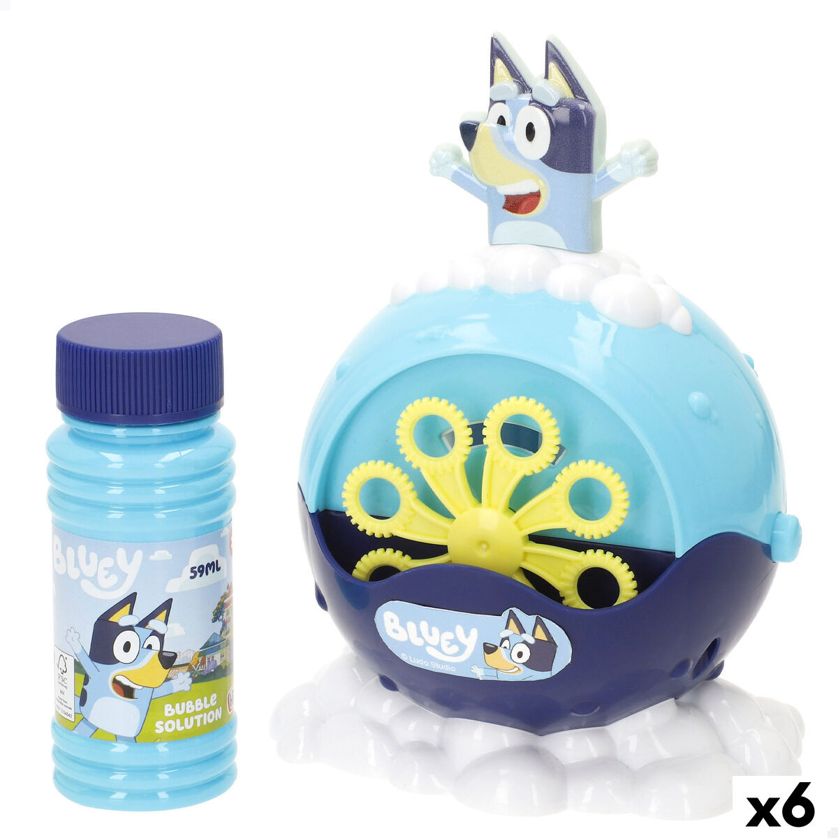 Jogo de Bolas de Sabão Bluey 59 ml 11 x 15 x 10 cm (6 Unidades)