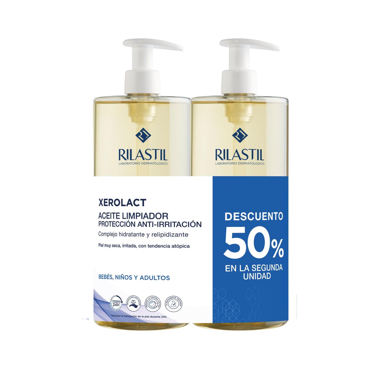 Gel de duche Rilastil XEROLACT 1 L