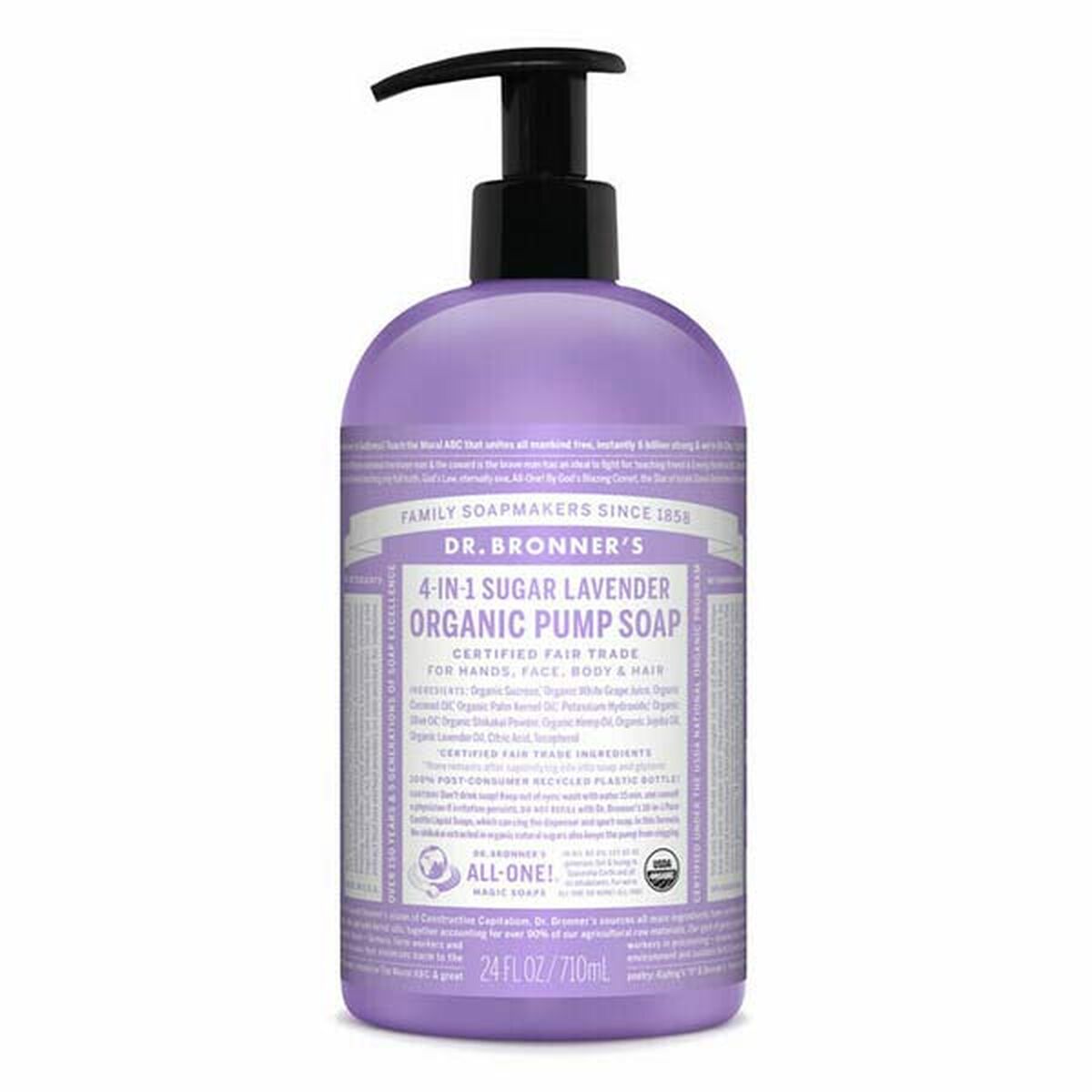 Gel de Banho Dr Bronner's 4 in 1 Sugar Lavender 710 ml