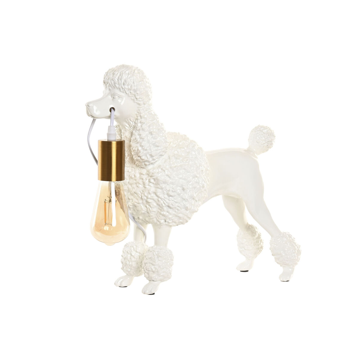 Lâmpada de mesa Home ESPRIT Branco Dourado 50 W 220 V