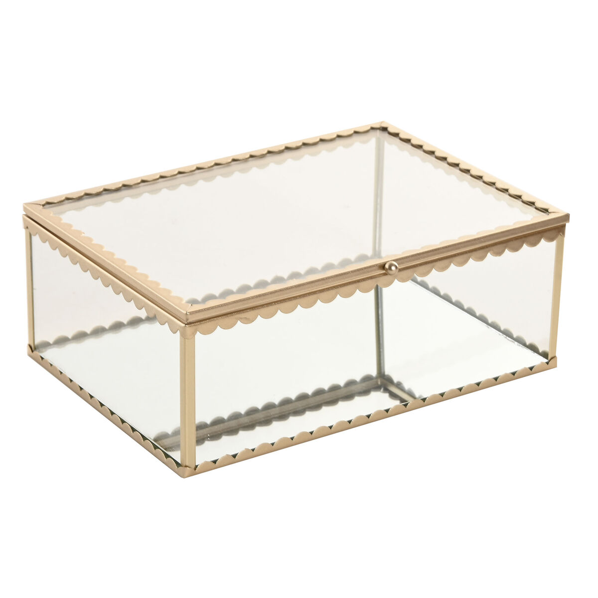 Guarda-Joias Home ESPRIT Dourado Metal Cristal