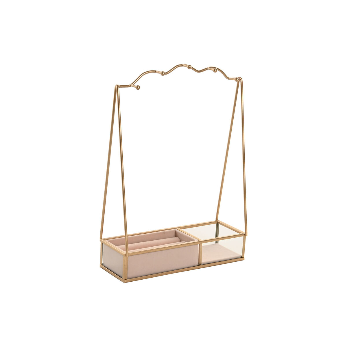 Guarda-Joias Home ESPRIT Bege Dourado Metal