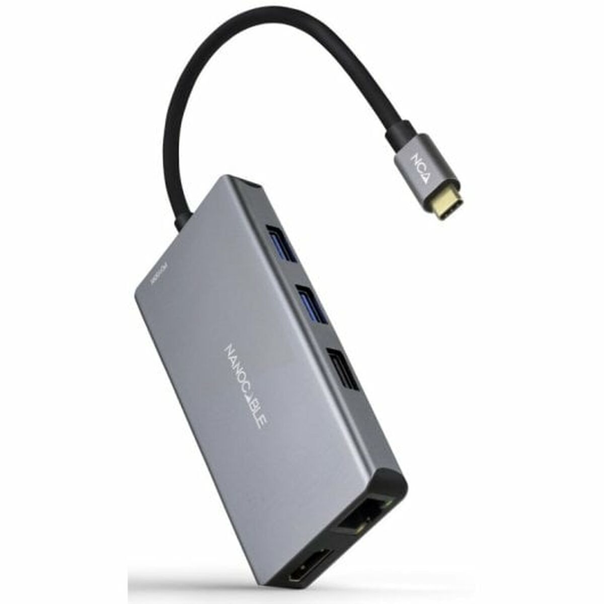 Hub USB NANOCABLE 10.16.1009 Cinzento