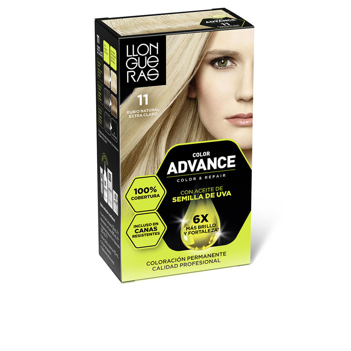 Coloração Permanente Llongueras COLOR ADVANCE Nº 11-Rubio Natural Extra Claro