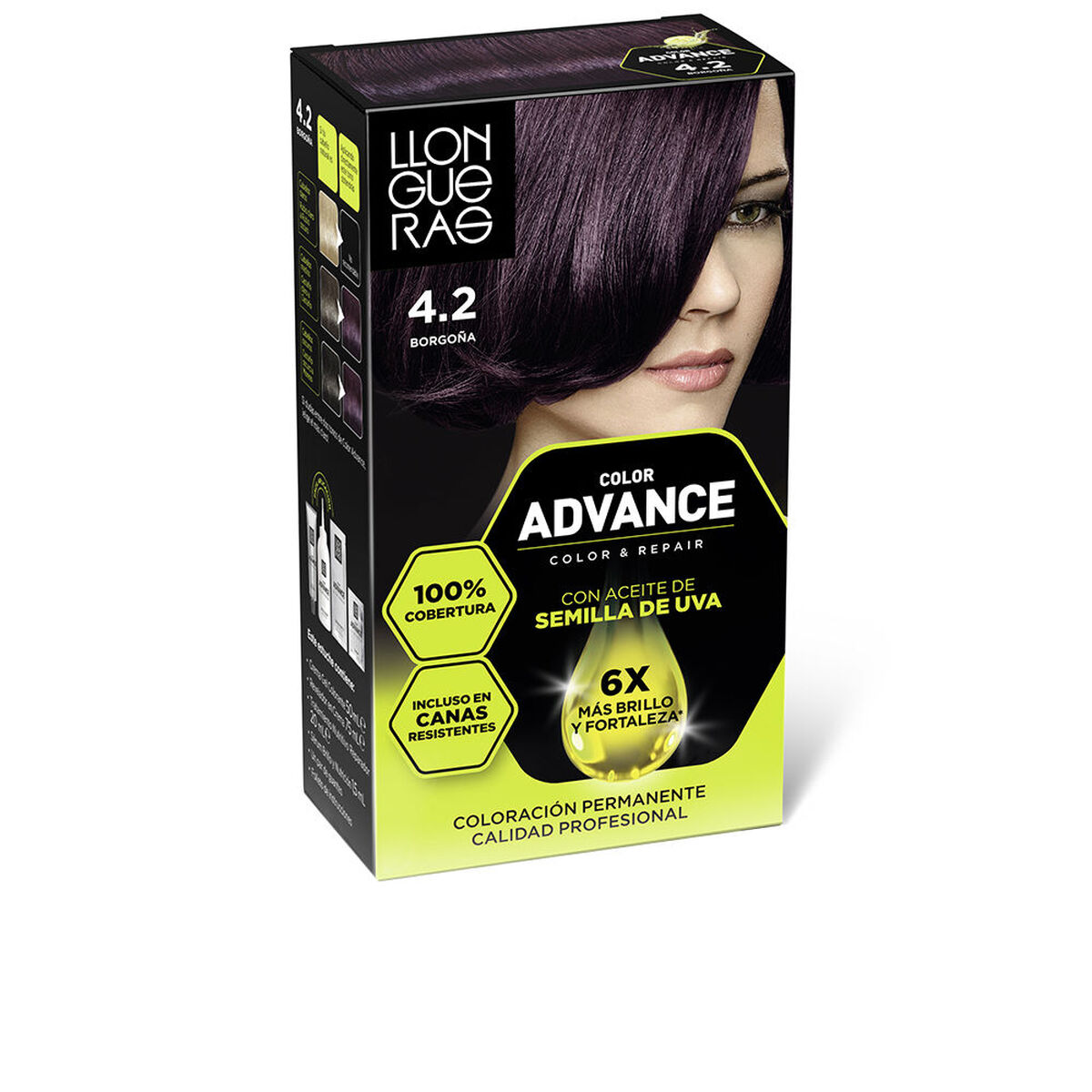 Coloração Permanente Llongueras COLOR ADVANCE Nº 4,2-Borgona