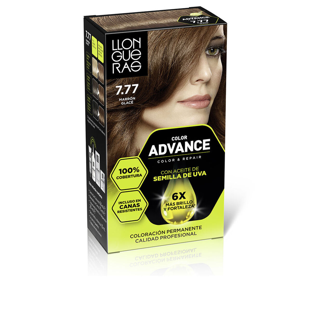 Coloração Permanente Llongueras COLOR ADVANCE Nº 7,77-Marron Glace
