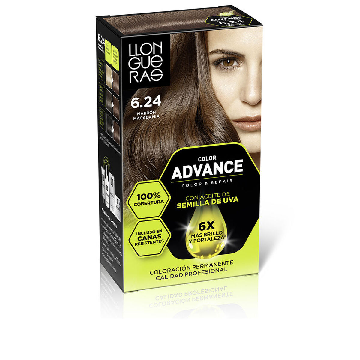 Coloração Permanente Llongueras COLOR ADVANCE Nº 6,24-Marron Macadamia