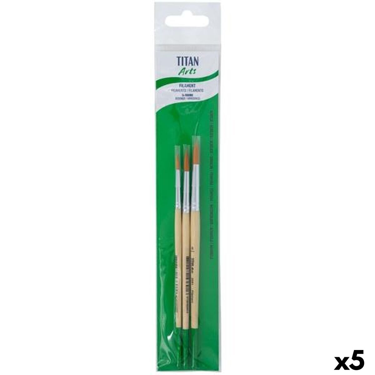 Pincéis Titan Arts 258/4-6-8 3 Peças (5 Unidades)