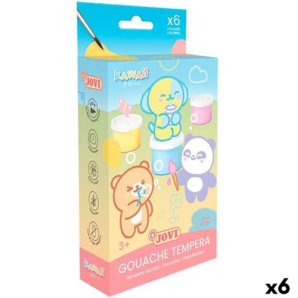 Conjunto de tintas de guache Jovi KAWAII 35 ml 6 Peças (6 Unidades)