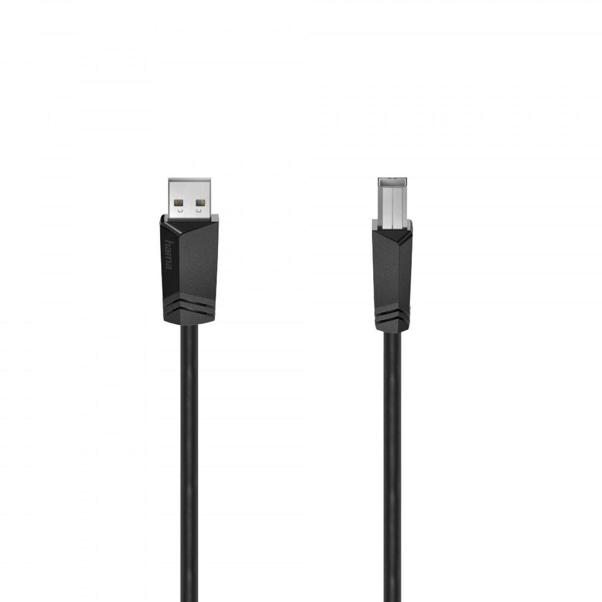 Cabo USB 2.0 A para USB B Hama 00200602 Preto