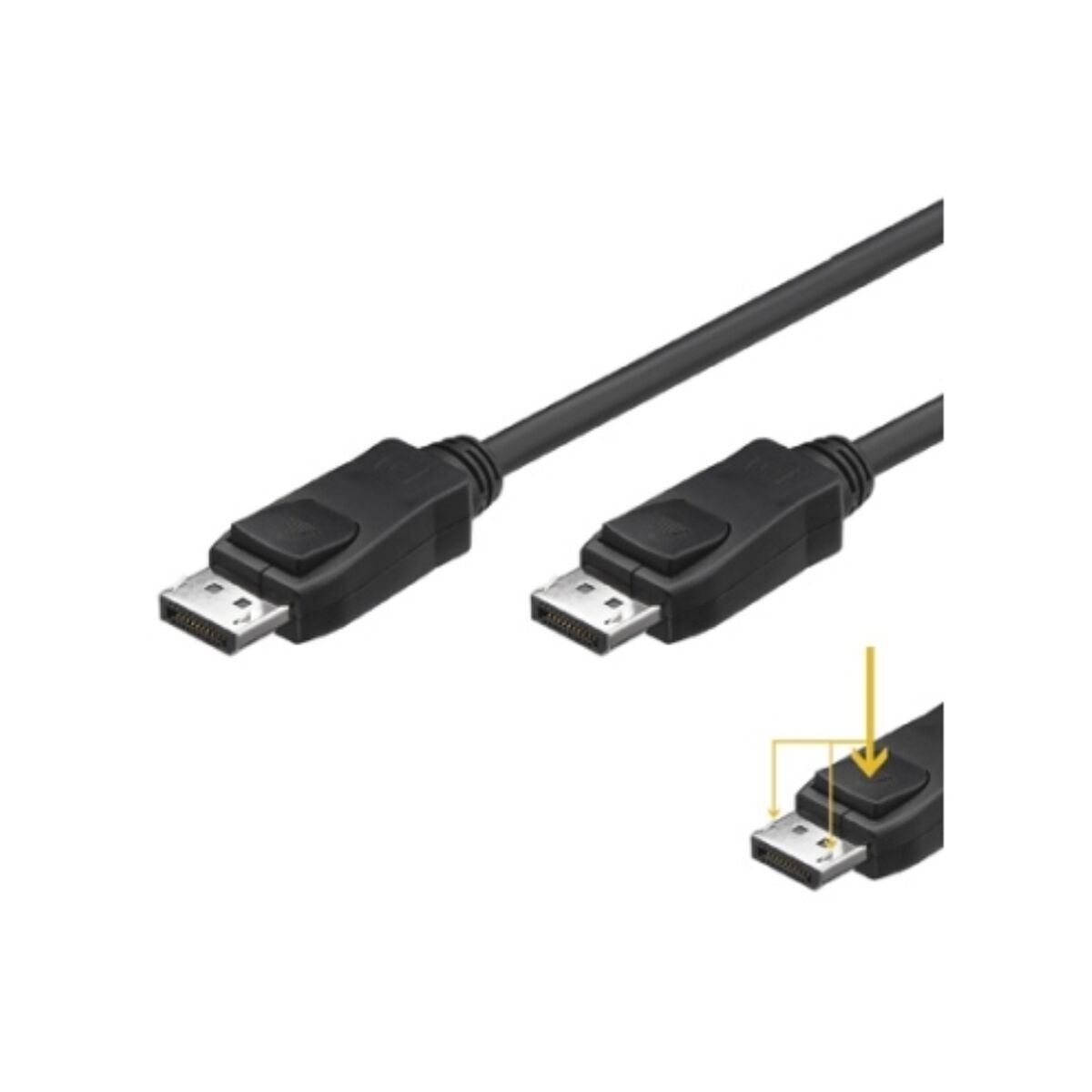 Cabo DisplayPort Ewent EW-140100-020-N-P Preto 2 m