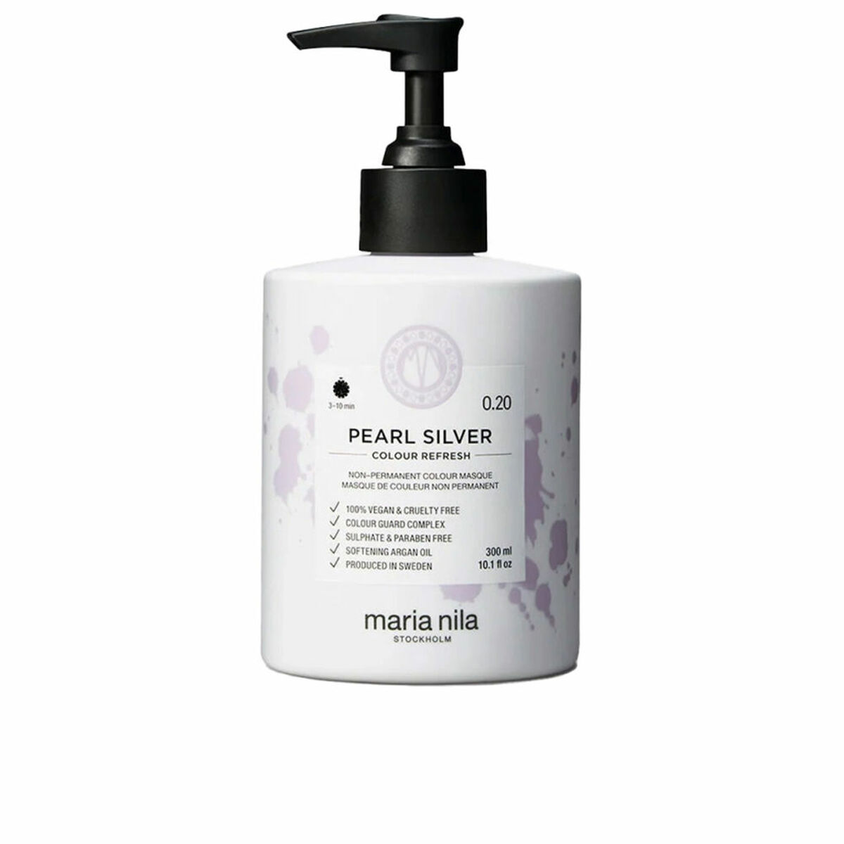 Máscara de coloração semipermanente Maria Nila COLOUR REFRESH Nº 0.20-Pearl Silver 300 ml