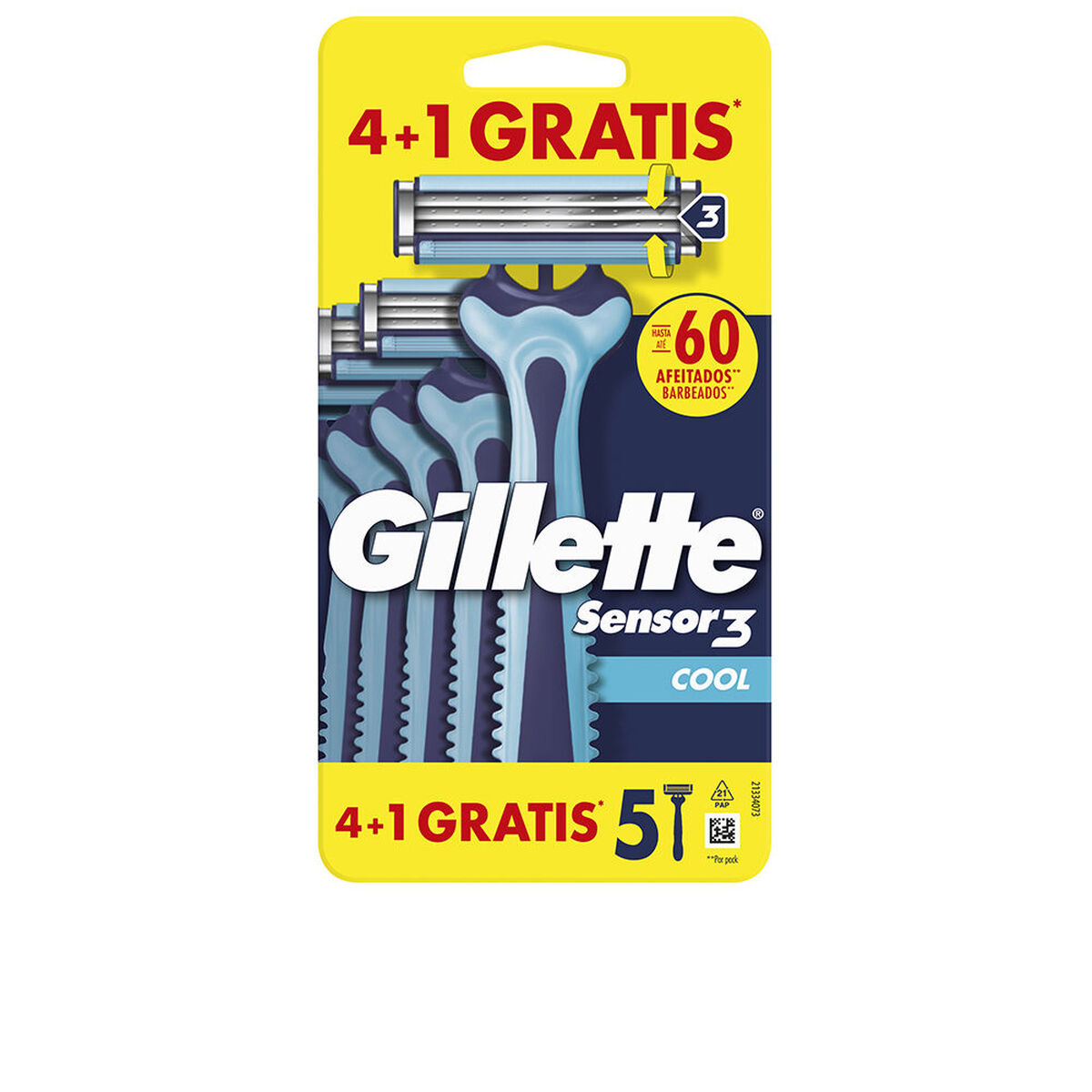 Lâminas de barbear Gillette SENSOR3 COOL (4 Unidades)