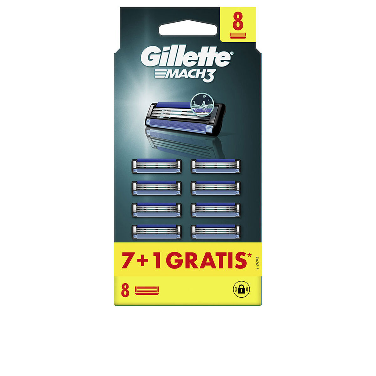 Recargas para Lâmina de Barbear Gillette MACH 3 8 Peças