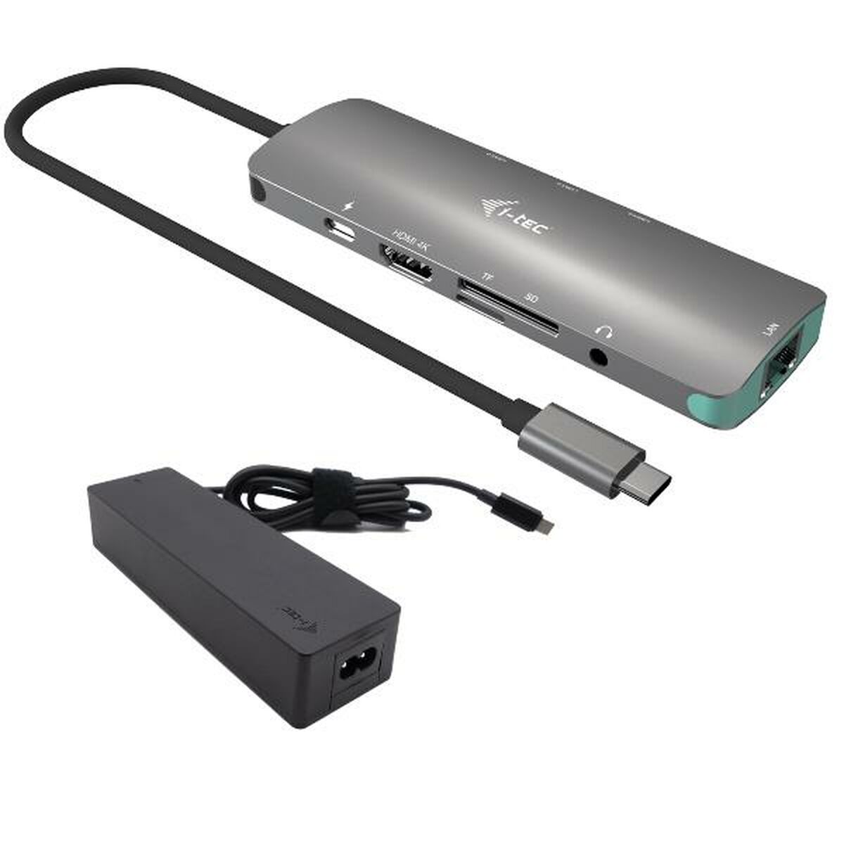 Hub USB i-Tec C31NANOLANPD100 Alumínio